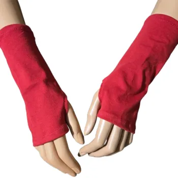 elastyczne czerwone mitenki