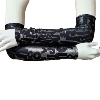 czarno srebrne rękawy