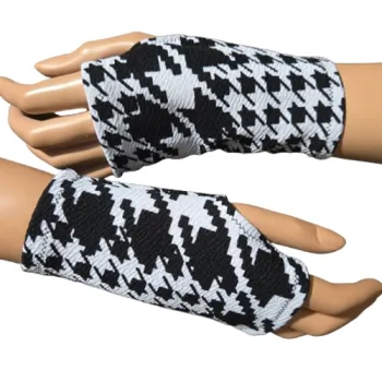 mitenki na kciuk w pepitkę