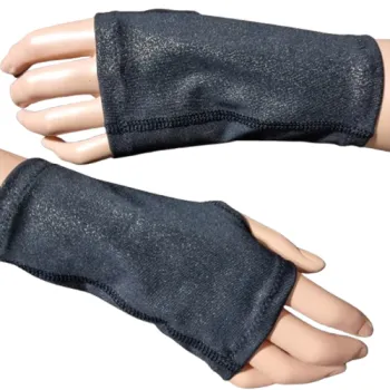 czarno złote mitenki na kciuk