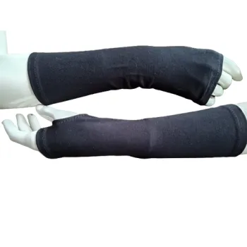 rękawiczki bez palców czarna dzianina