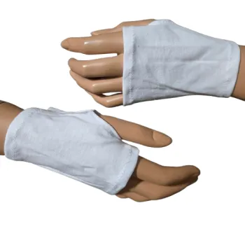 bawełniane mitenki na kciuk biel