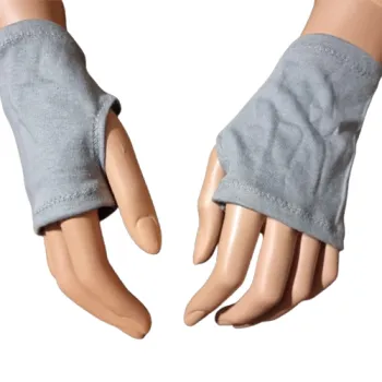 szare mitenki bawełna