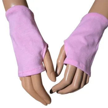 mitenki z bawełny jasny róż