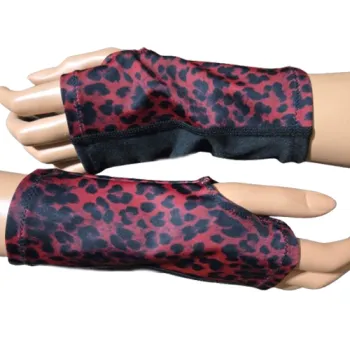 mitenki czarno czerwone na kciuk