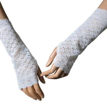 ślubne mitenki na kciuk ecru