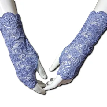 koronkowe mitenki niebieskie