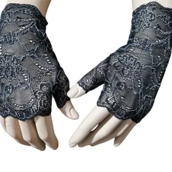 czarne gotyckie z nitka