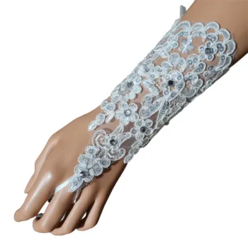 wiązane rękawiczki do ślubu