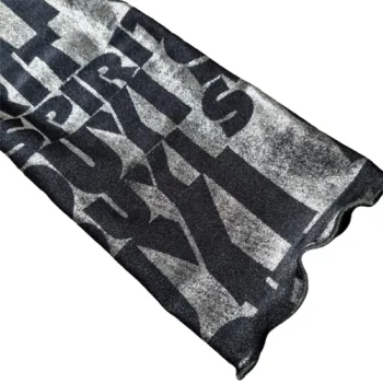 rękawki długie czarno srebrne