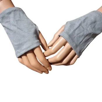 mitenki na kciuk szara bawełna