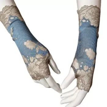 mitenki na kciuk z koronki